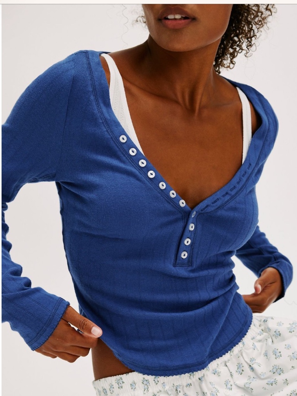 Free People Coffee Chat Long Sleeve - Picture 3 of 7